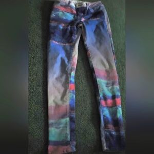 Levis Watercolor Vintage Jeans 26X30 Bleached Tye Dyed Pinks Blues Women's